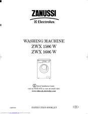 Zanussi ZWX 1506 W Instruction Booklet