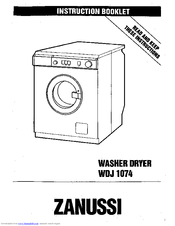 Zanussi WDJ 1074 Instruction Booklet
