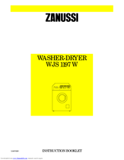 Zanussi WJS 1197 W Instruction Booklet
