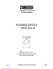 Zanussi ZWD 1252 W Instruction Booklet