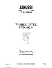 Zanussi ZWD 1682 W Instruction Booklet