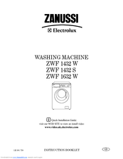 Zanussi ZWF 1432 S Instruction Booklet