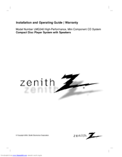 Zenith LMG340 Installation And Operating Manual