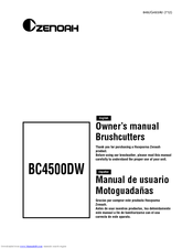 Zenoah BC4500DW Owner's Manual
