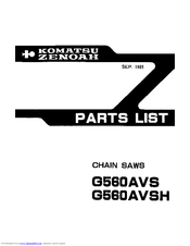 Zenoah G560AVS Parts List