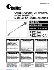 RedMax PSZ2401, PSZ2401-CA Owner's Manual