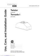 Zephyr Twister AK8000AS Use, Care And Installation Manual