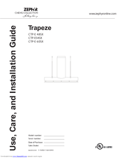 Zephyr Trapeze CTP-E 60SX Installation Manual