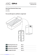 Zephyr Duct Cover Extension Z1C-00LL Installation Instructions Manual