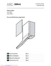 Zephyr Pattern Glass AHG-00WH User Instructions