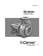 Carver GH Series Installation, Operation And Maintenance Manual