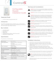 Control 4 C4-KC240 Installation Manual