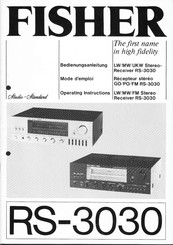 Fisher RS-3030 Operating Instructions Manual