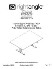 RightAngle NewHeights 4 NZP Series Instructions Manual