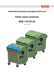 SULO MGB 1100 RD Assembly Instructions And Spare Parts List