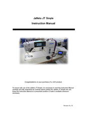 JUKI JaNets JT Simple Instruction Manual