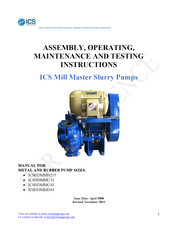 ICS Mill Master ICSHDMMC43 Assembly, Operating, Maintenance And Testing Instructions