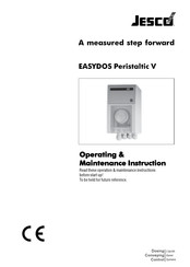 Jesco EASYDOS Peristaltic V Operating & Maintenance Instruction