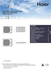 Haier 3U75S2SR2FA Installation Manual