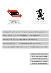 GiBiDi F/12 Instructions For Installation Manual