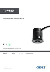 Cedes TOF/Spot Installation And Operation Manual