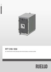 Riello RTT 930 Instructions For The Installer And For The Technical Assistance Centre