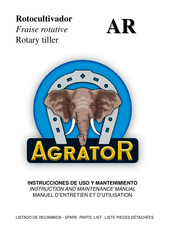 Agrator AR-2100 Instruction And Maintenance Manual