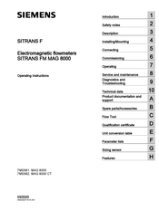 Siemens SITRANS F M MAG 8000 Operating Instructions Manual