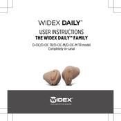 Widex DAILY -CIC TR User Instructions
