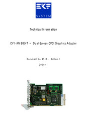 EKF Electronik CV1-AMBIENT Technical Information