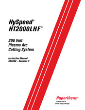 Hypertherm HT2000LHF Instruction Manual