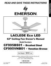 Emerson Laclede Eco LED CF995VNB01 Owner's Manual