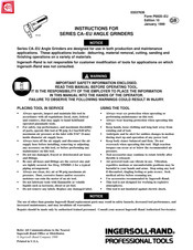 Ingersoll-Rand CA-EU Series Instructions Manual