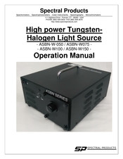 Spectral Products ASBN-W100 Operation Manual