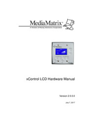 Peavey MediaMatrix xControl LCD Hardware Manual