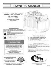 Sma 800-SS40DX Owner's Manual