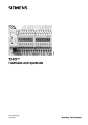 Siemens TX-I/O TXM1.8T Functions And Operation