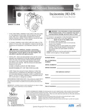Midco Incinomite J83-DS Installation And Service Instructions Manual