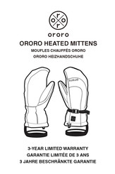 ORORO HEATED MITTENS Manual
