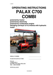 Palax C700 COMBI Operating Instructions Manual