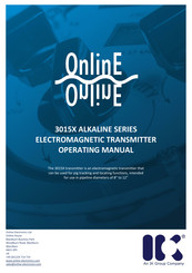 Online 3015X ALKALINE Series Operating Manual