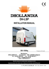 Dhollandia DH-LSP Installation Manual