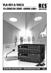 RCS VLA-601A Operating Instructions Manual