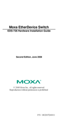 Moxa Technologies EDS-72610G Hardware Installation Manual