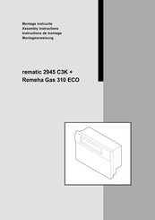 REMEHA Rematic 2945 C3K+ Assembly Instructions Manual