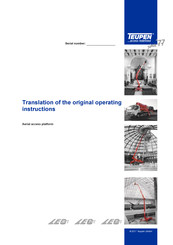 TEUPEN LEO 31T Translation Of The Operating Instructions