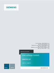 Siemens SIMOTICS XP 1MB555 Operating Instructions Manual