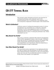 National Instruments CB-27T Calibration Procedure