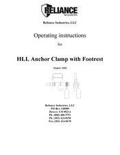 Reliance 3092 Operating Instructions Manual