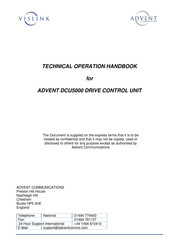 Vislink ADVENT DCU5000 Operation Handbook